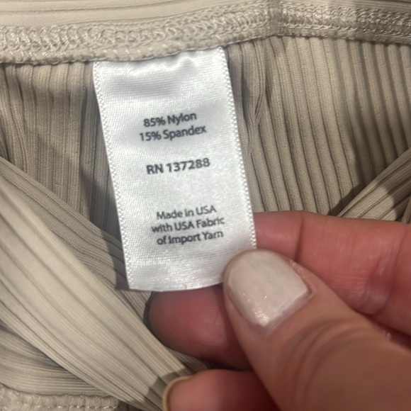 Year of Ours Cream Ribbed Leggings - Picture 3 of 3